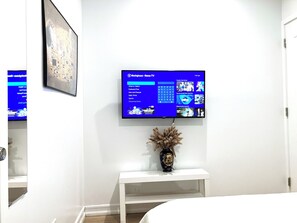 Bedroom has Smart Roku TV