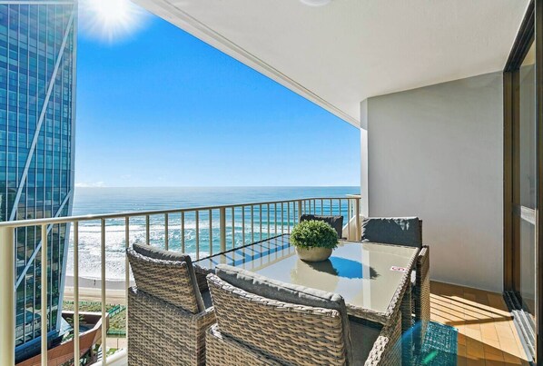 Sit out on your private balcony while taking in the sweeping ocean views.