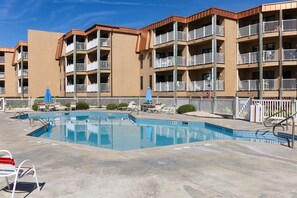 Sunny day at the community pool