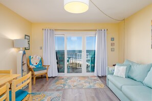 Sliding glass door to balcony