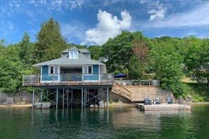 View of Boat house from out on the lake