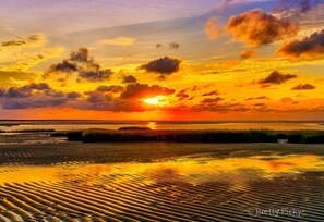 Glorious sunsets each night over the bay