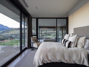 Master bedroom with lake views