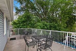 Spacious balcony for morning coffee and evening cocktails! Shared with suite 1.