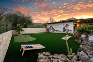 Game on! Challenge your crew to a round of putt-putt or a friendly cornhole match! 