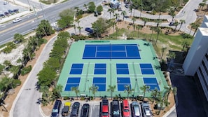 Community tennis and pickle ball courts.