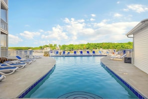 Lakeside pool with stunning views—perfect for a refreshing dip with a view