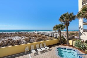 Beautiful beach and pool views