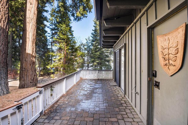 Front patio by entryway