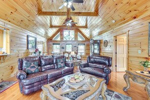 Living Room | Main Level | Central A/C & Heating | Fireplace