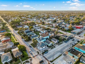 Discover Galveston from above, just steps from the shore and local charm