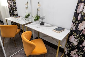 A dedicated office space! Make the most of your time while balancing work responsibilities.