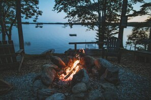 Communal Lakeside Firepit. Firewood available on-site for purchase.