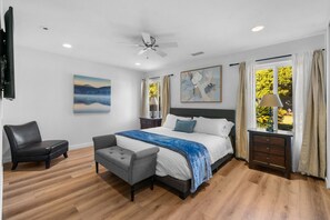 Bedroom 1 features a King bed and ensuite bathroom