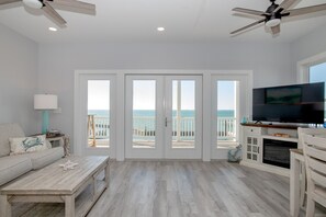 Spacious Living Room with Water View