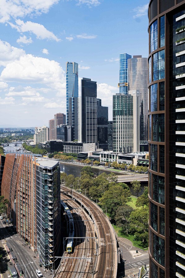 City view from the balcony 