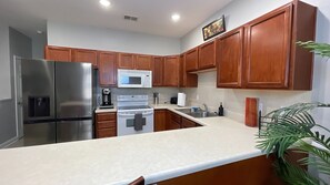 Cook in style in our aesthetic kitchen, featuring a double door fridge and all the essentials you need!