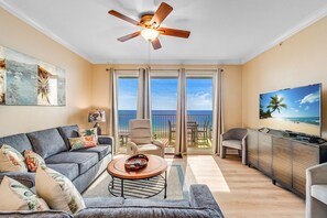 Experience breathtaking Gulf views from this beautifully designed beachfront condo