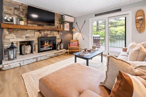 Lake views from the living room