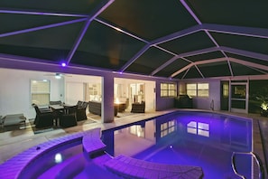 Pool & Spa at night