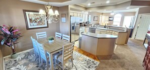 Spacious luxury condo, gorgeously remodeled full-sized dining area and kitchen!