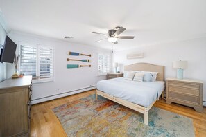 Relax to a king sized bed and plenty of storage space or shut those room darkening shades for a great night of sleep.