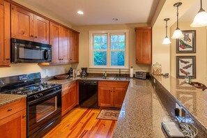 Gourmet kitchen with gas stove top