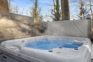 Unwind in style—the 8-person hot tub is the perfect spot for unwinding