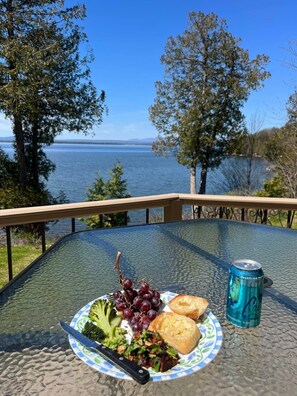 Dinner on the front deck