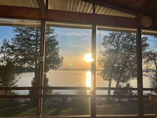 Sunset from the screened in porch