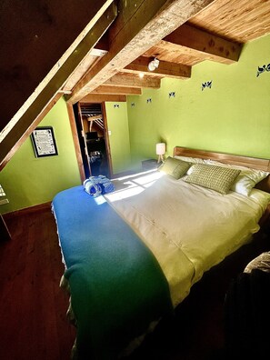 Special room tucked below an enchanting gable window. Perfect for star gazing