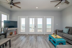 Spacious Living Room with Stunning Water Views