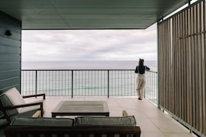 Balcony overlooking the ocean