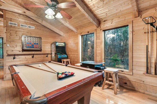 Play a game of pool in the game room loft
