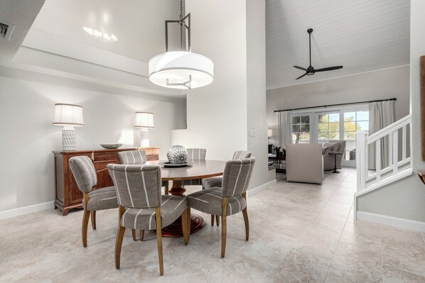 Dine and relax in this cozy bright floor plan! 