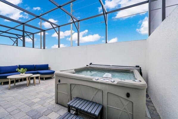 Relax and rejuvenate in your private hot tub – the ultimate vacation luxury.