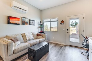 Living Room | Smart TV | Laptop-Friendly Workspace
