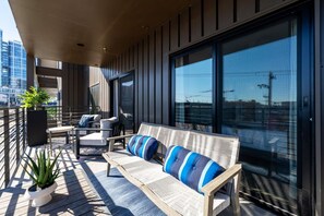 Enjoy stunning skyline views from your private balcony.