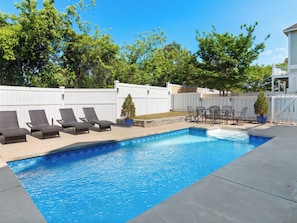Enjoy a dip in the Private Pool out back!