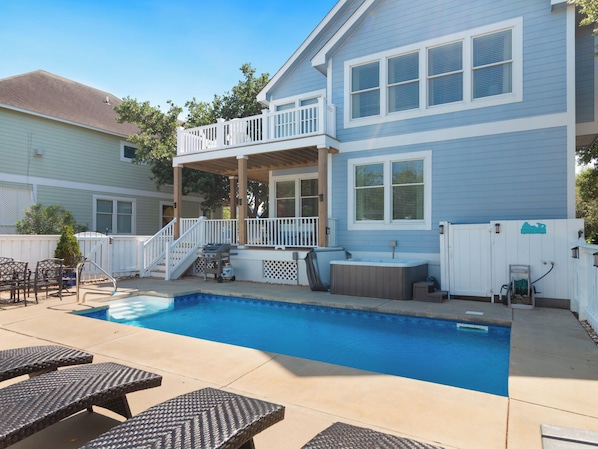 Enjoy a dip in the Private Pool out back!