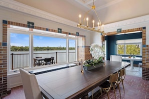 Dining Room: Perfect views, delicious bites, and unforgettable vibes—dine with a view and let the waves set the mood.