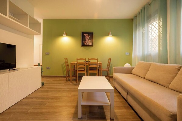 living room and dining room
