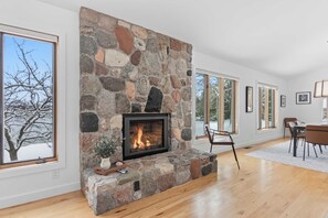 Living room fireplace