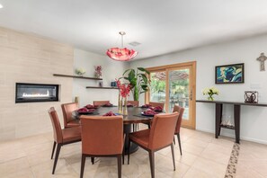 Formal Dining with Fireplace