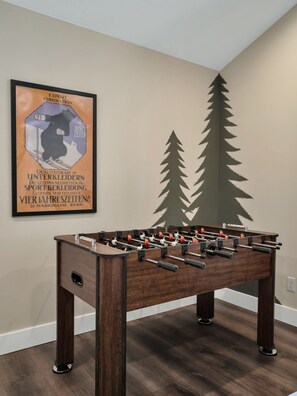 Foosball in the game room / bedroom