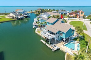 Canal front home located in Jamaica Beach
