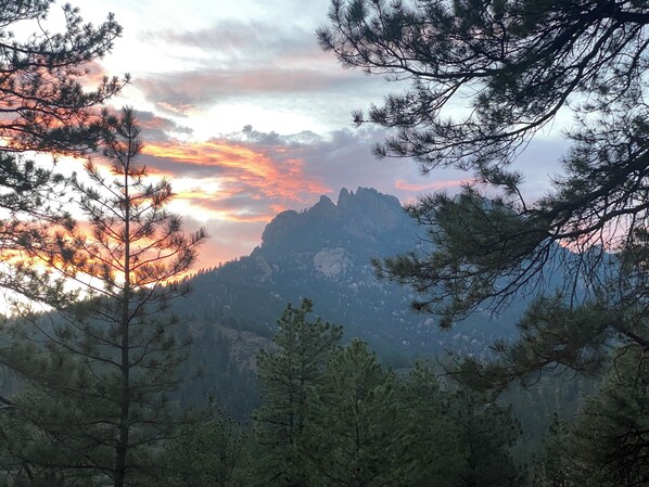 Sunset from mountain view room.