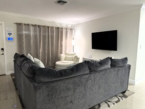 Spacious Living Room big enough for whole family