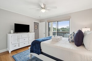 Primary Bedroom opens up to direct balcony access