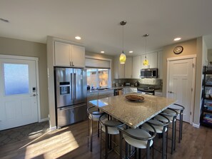 You enter the home immediately in to the well appointed kitchen stocked with everything you need to create a memorable meal.